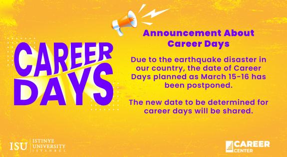  Date Postponed Career Days'23 Information